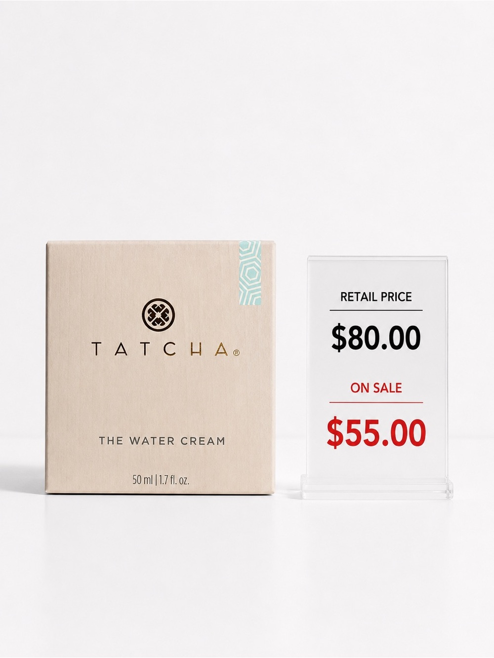 Tatcha Lightweight Cream Box - Beige with Gold Accent